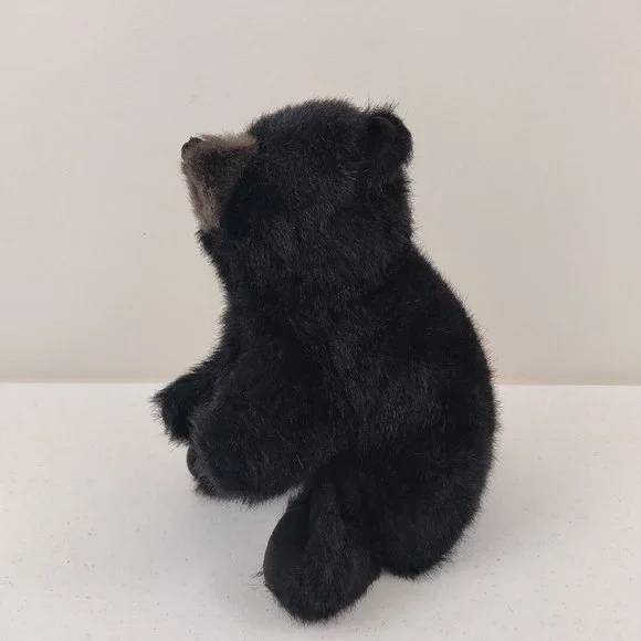 Vintage Folkmanis Furry Folk Baby Black Bear Hand Puppet Cub Plush - Picture 1 of 10